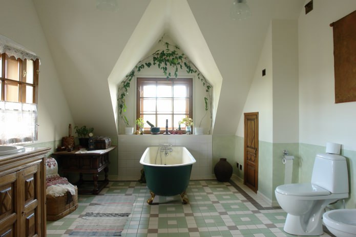 baño de estilo campestre