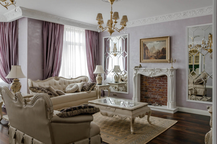 cortinas en colores lavanda