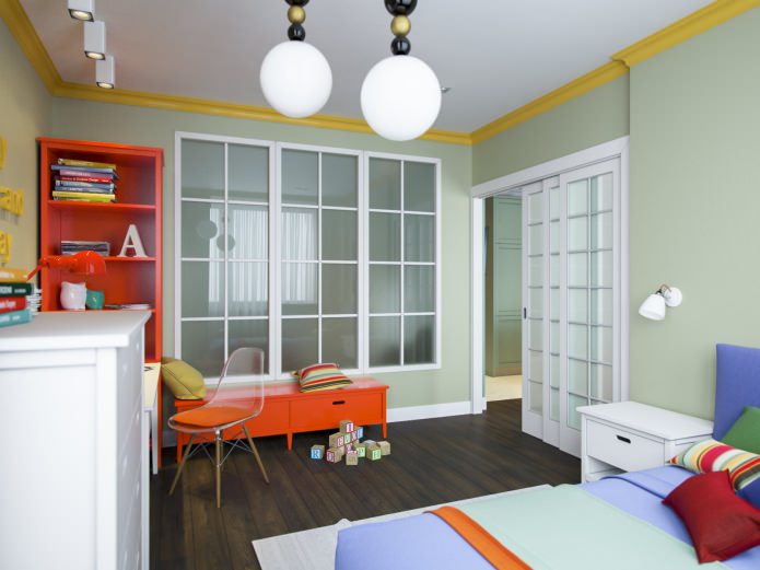 Habitación infantil de 14 m2. metro.