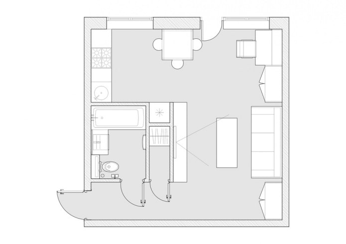 diseño de un apartamento de una habitación: Jruschov de 30 metros cuadrados. metro.