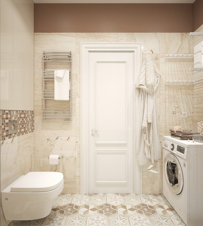 baño en colores beige