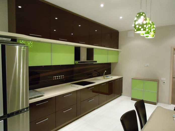 frentes de muebles de cocina brillantes