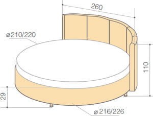 tamaños de cama redonda