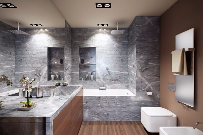 baño en el proyecto de diseño de interiores del apartamento