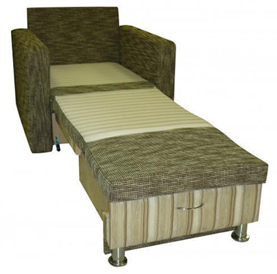 Sillón-cama con mecanismo desplegable