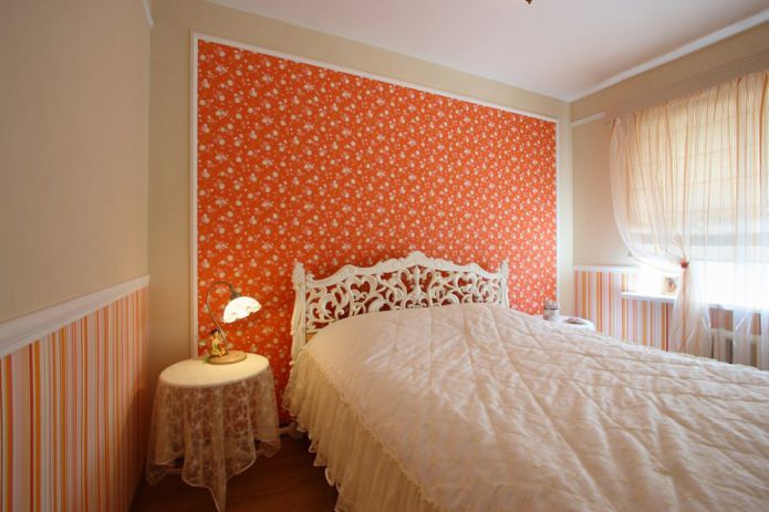 orange accent wall sa kwarto