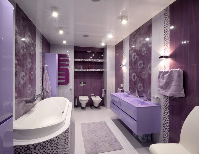 baño en colores lavanda