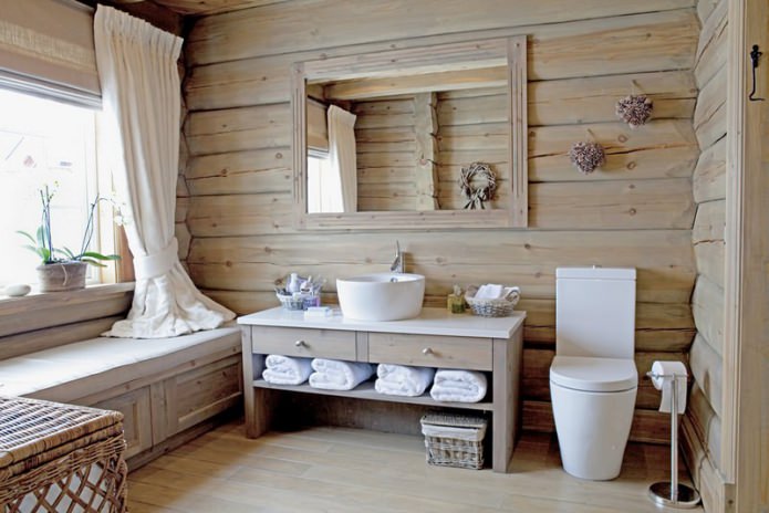 baño de estilo ecológico