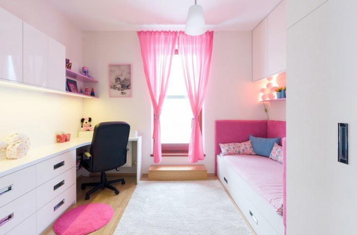 diseño decorativo de un dormitorio para niña.