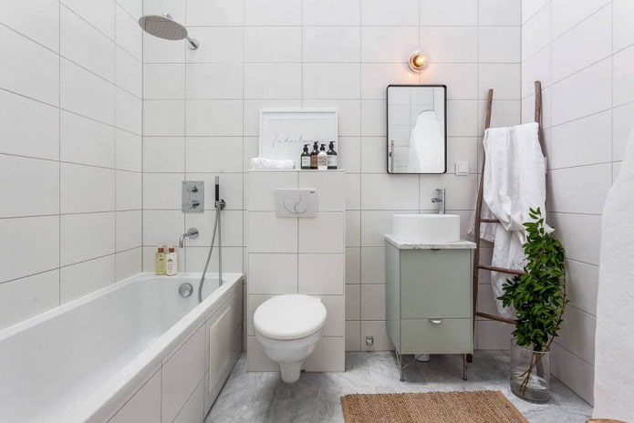 Baño de estilo escandinavo