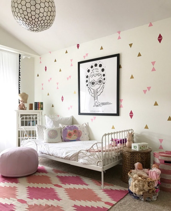 diseño decorativo de un dormitorio para niña.