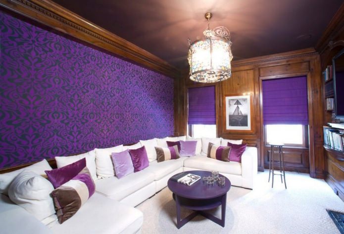 brown-purple na sala