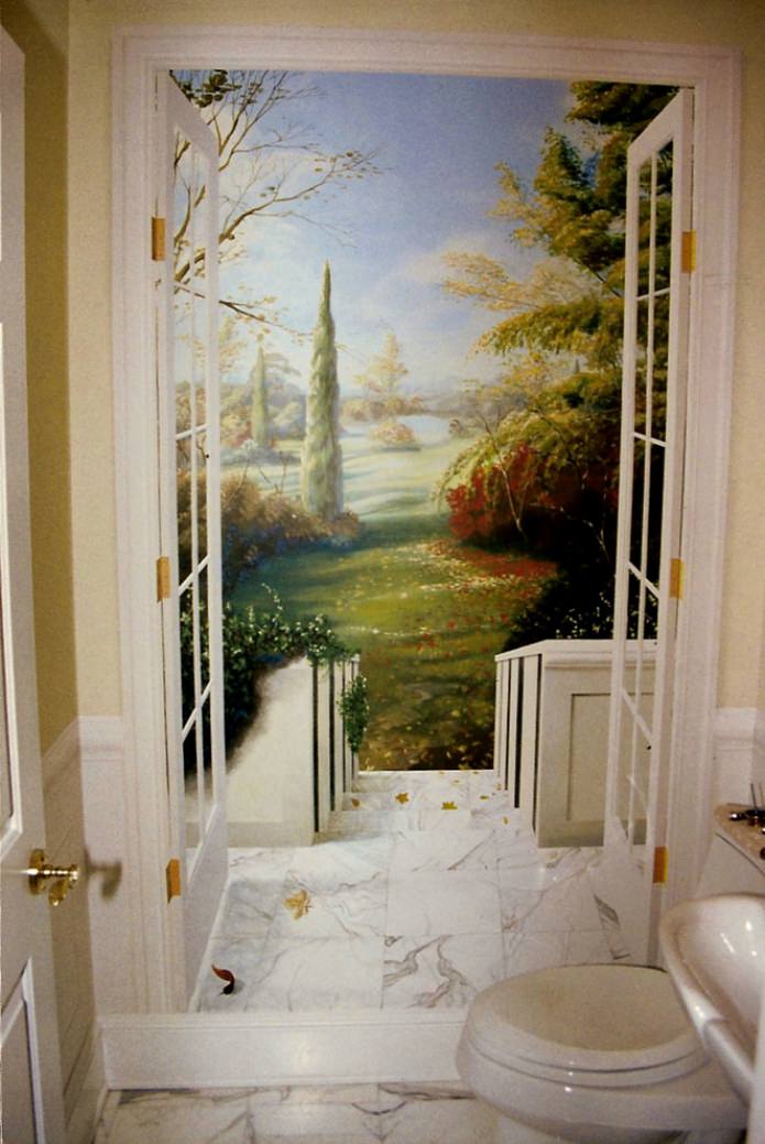 fresco en el baño