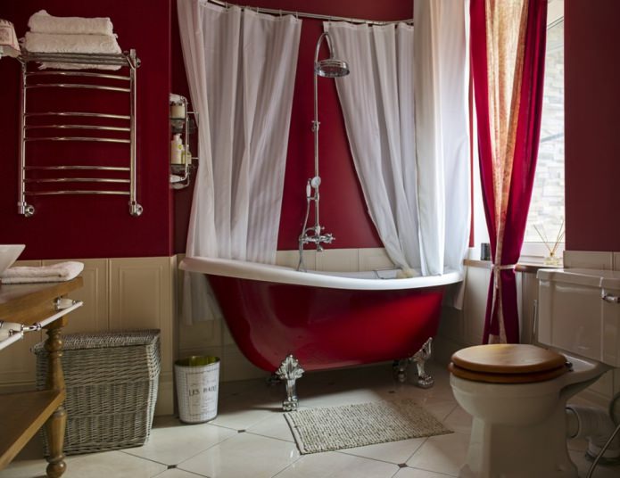 baño rojo