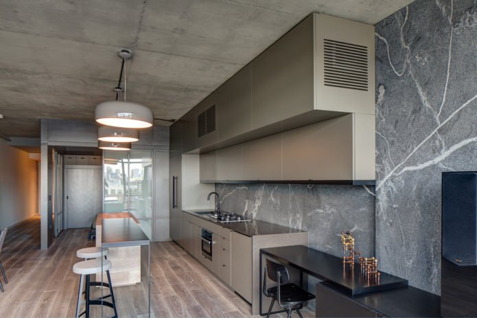 cocina estilo loft