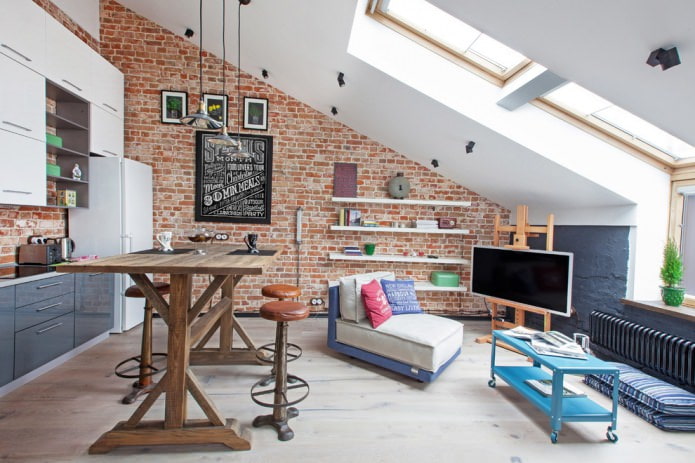 suelo ligero en un interior estilo loft