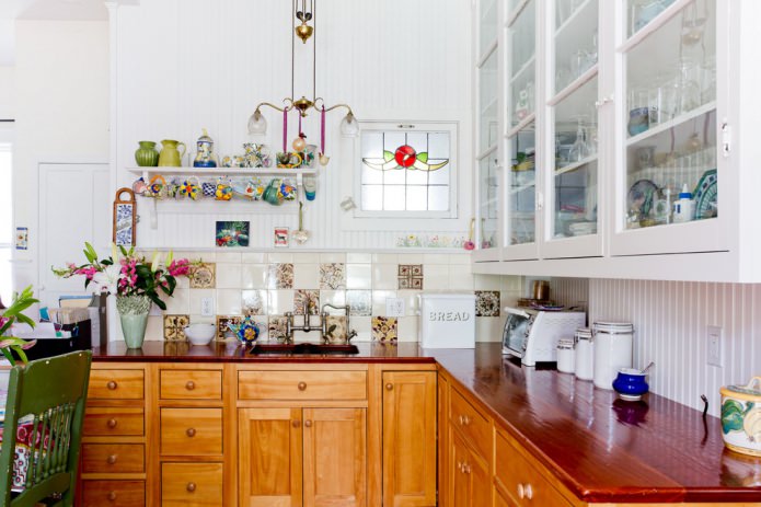 Interior de cocina de estilo boho