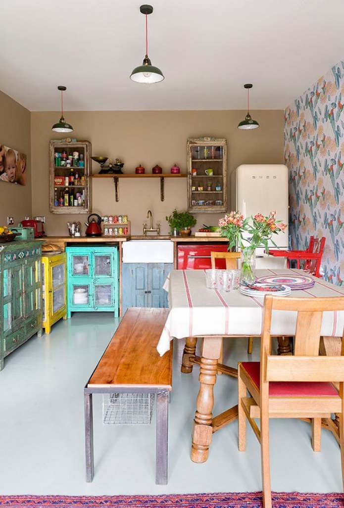 cocina estilo boho