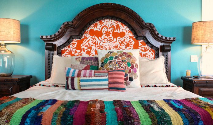 decoración de la cama boho