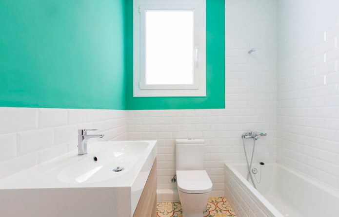 baño blanco menta