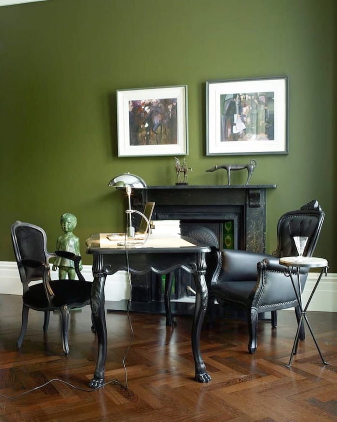 combinación de negro y verde