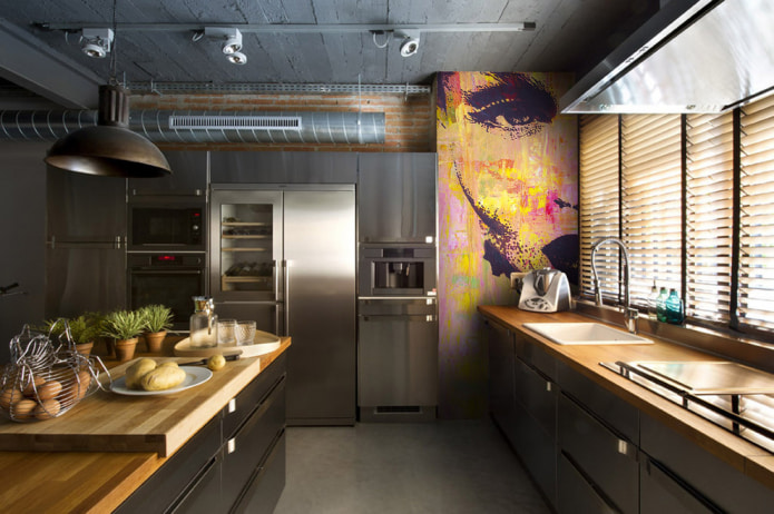 cocina estilo loft