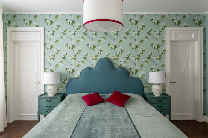 Mint patterned wallpaper