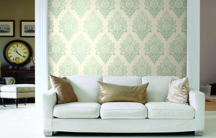 monogram wallpaper sa interior