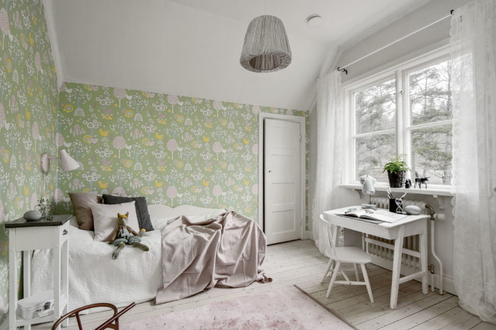 Estilo ng Scandinavian sa nursery