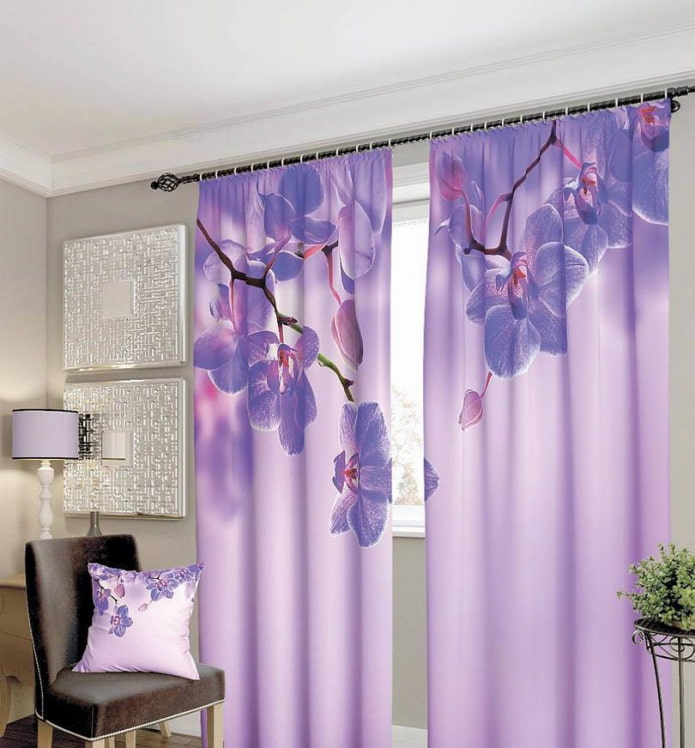 lilac photocurtains sa interior