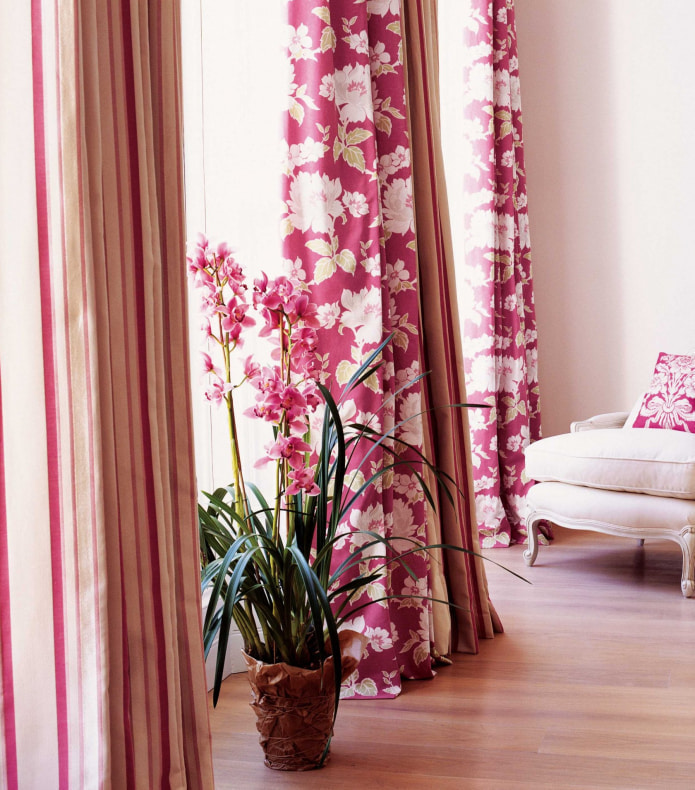 cortinas florales