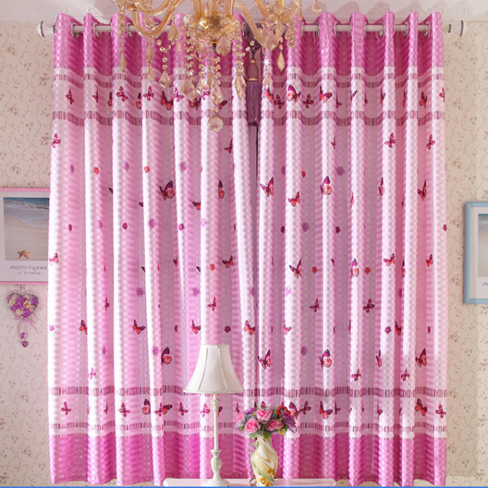 cortinas con mariposas