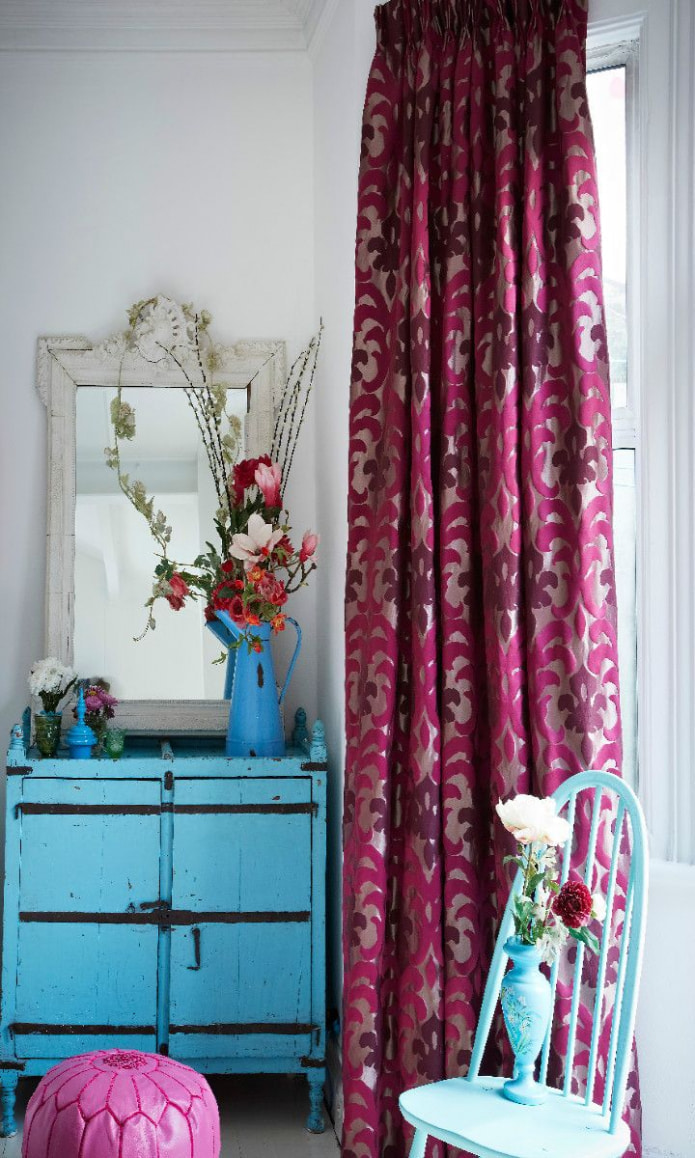 cortinas fucsia