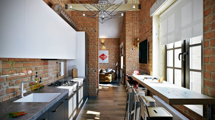 cocina estilo loft