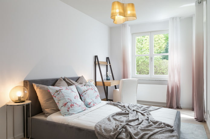 cortinas con efecto ombre en el dormitorio