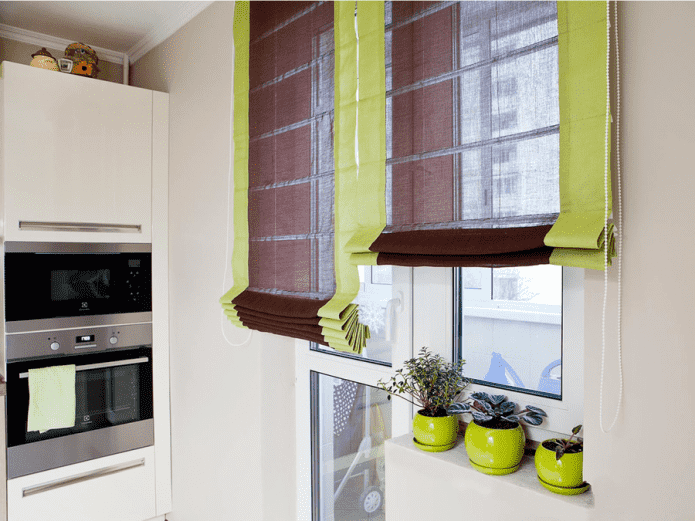 two-tone roman blinds sa interior