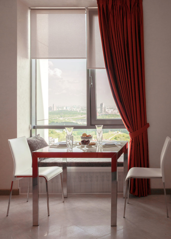 roller blind at drapes