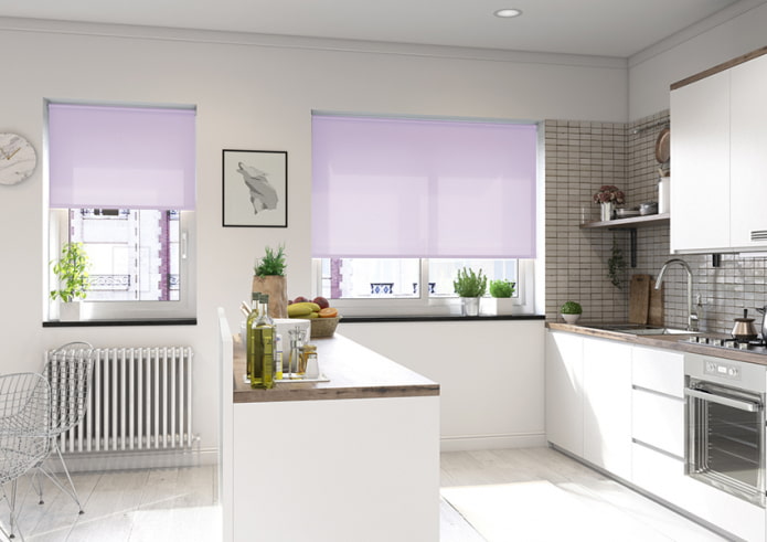 purple roller blind