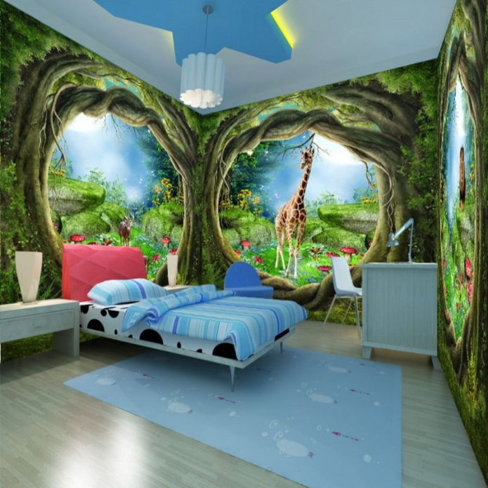 3d wallpaper sa loob ng nursery