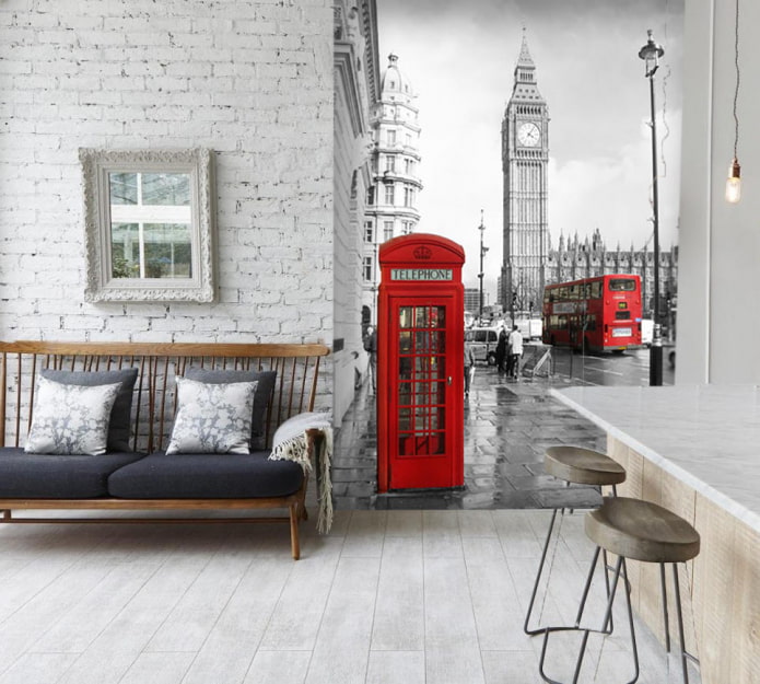 larawan wallpaper na may imahe ng London sa interior