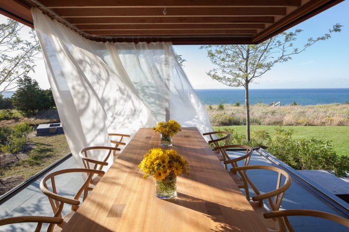 cortinas en la terraza