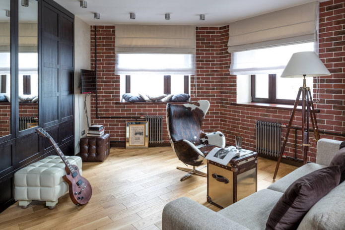 cortinas romanas estilo loft