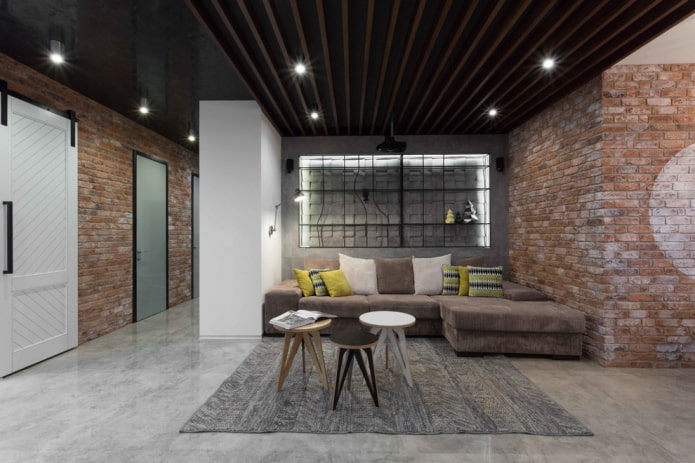 estructura de piñón y cremallera estilo loft