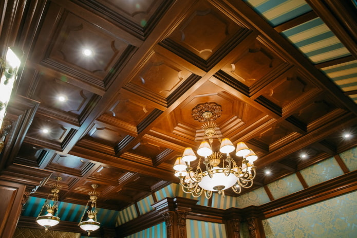 istrakturang coffered na gawa sa kahoy