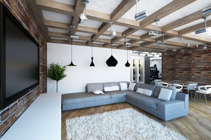 estructura artesonada estilo loft