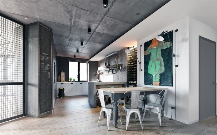 techo estilo loft gris