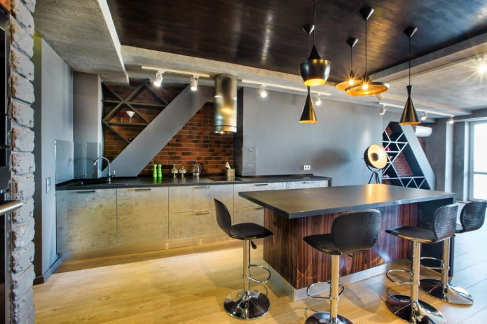 cocina estilo loft