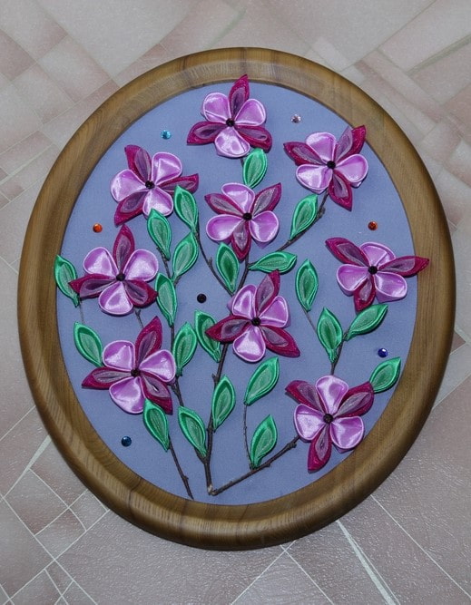 panel de cocina de kanzashi