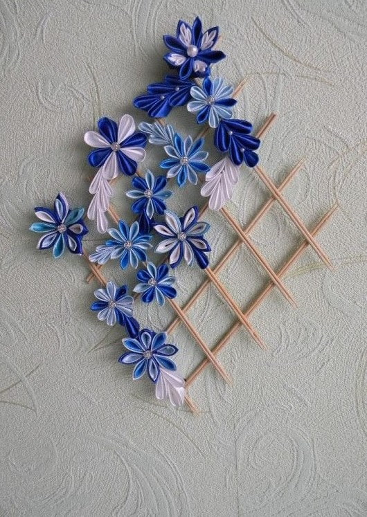 panel de cocina de kanzashi