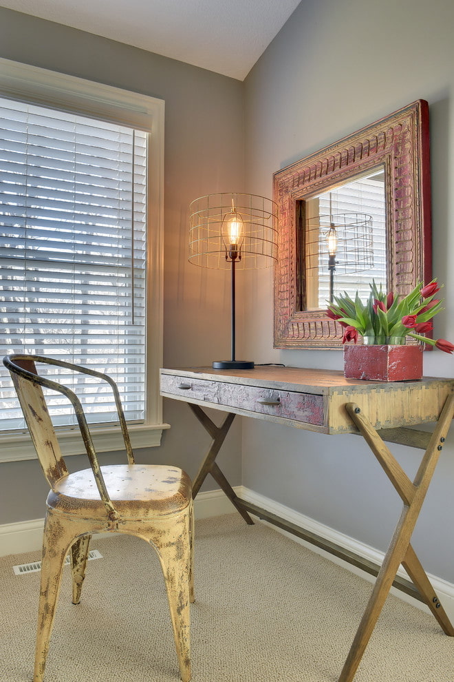 dressing table sa interior sa istilong loft